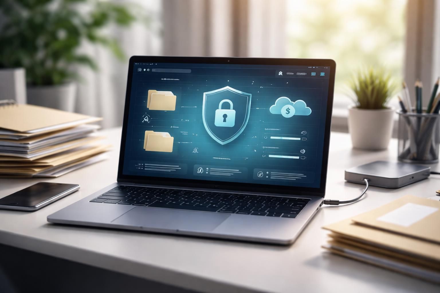 Sécurité : chiffrer et sauvegarder dossiers clients sur PC portable, réglages